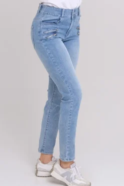 Siri jeans med glidelåser